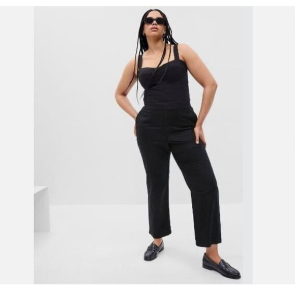 GAP Pleated Linen BOHO Wide-Leg Black Size XXL Pants MSRP‎ $60 - Picture 1 of 5